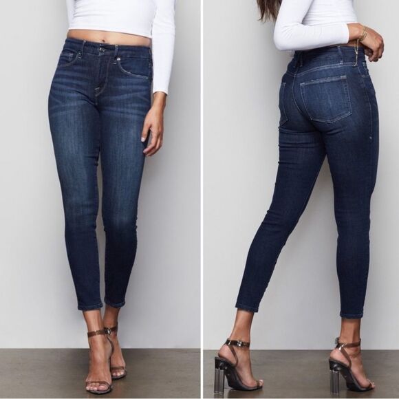 Good American • Good Legs Crop Skinny Jeans Blue260 Size 10/30 - Picture 1 of 9